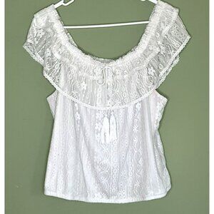 No Boundaries Babydoll Top XXXL (21) Lace Lined Y2K Cottagecore Vanilla Girl